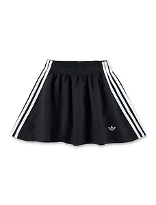 Kids Logo Embroidered Striped Mini Skirt