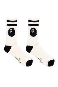A Bathing Ape Logo Crew Socks