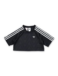 Adidas Kids Stripe Detailed Cropped T-Shirt