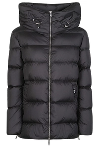 Add Hooded Quilted Down Jacket