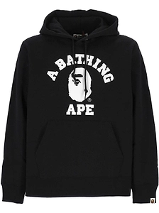 A Bathing Ape Logo Printed Drawstring Hoodie