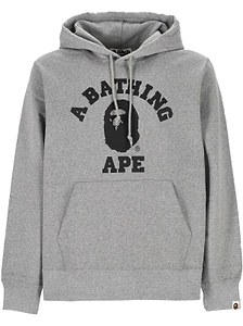 A Bathing Ape Logo Printed Drawstring Hoodie