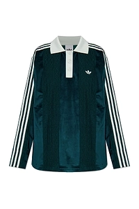 Adidas Winterised Three Stripe Soccer Polo Top