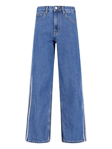 Side Stripe Straight-Leg Jeans