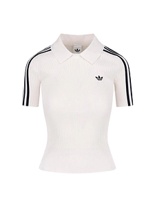 Adidas Slim Ribbed Polo Top