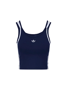 Adidas Striped Crop Performance Top