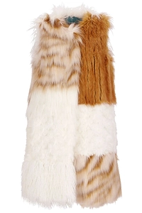 Alabama Muse Sleeveless Oversize Faux-Fur Gilet