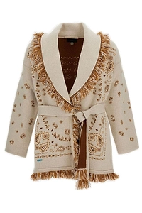 Alanui Fringed Belted Cardigan
