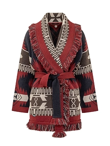 Alanui Icon Jacquard Belted Cardigan
