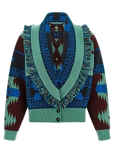 Alanui Icon Jacquard Cardi-Bomber Cardigan