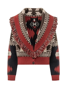 Alanui Icon Jacquard Cardi-Bomber Cardigan