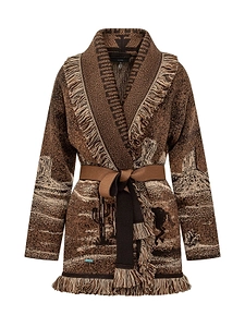 Alanui Icon Jacquard Fringed Cardigan