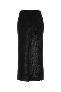 Alanui Island Memories Slit Knitted Skirt