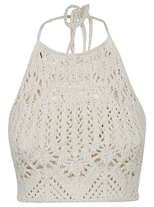 Alanui Lagoon Romance Crochet Knitted Top