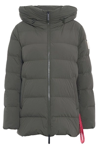 After Label Logo Patch Hooded Coat
