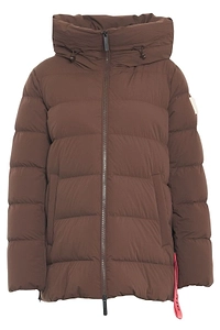 After Label Logo Patch Hooded Coat