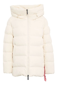 After Label Logo Patch Hooded Coat