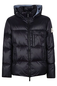 After Label Quilted Hooded Jacket