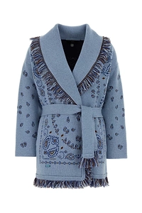 Alanui Fringed Belted Cardigan