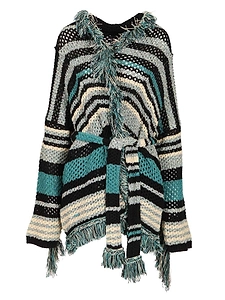 Alanui Ocean Stripes Fringed Cardigan