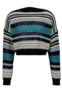 Alanui Open-Knit Striped Crewneck Jumper