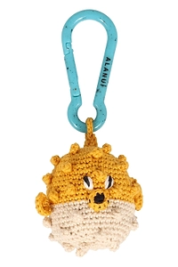 Alanui Puffer Fish Crochet Logo Printed Keyring