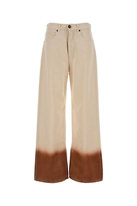 Alanui Shades Of Eden Wide Leg Denim Pants