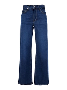 Ag Jeans Logo Patch Wide-Leg Jeans