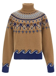 Alanui Sweet Winter Jacquard Turtleneck Sweater