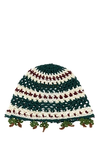 Alanui Sunny Embroidered Crochet Beanie Hat