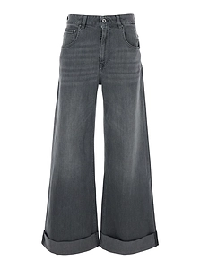 Ag Jeans Logo Patch Wide-Leg Jeans