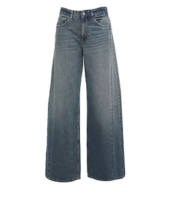 Ag Jeans Logo Patch Wide Leg Jeans