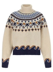 Alanui Sweet Winter Jacquard Turtleneck Sweater