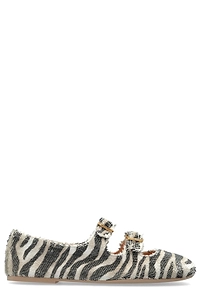 Ceramic Buckled Ballet Flats