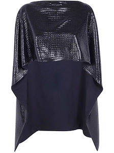 Alberta Ferretti All-Over Sequin Cape