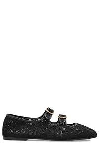 Agl Double Strap Lace Ballet Flats