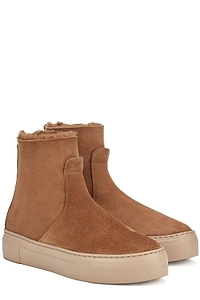 Agl Meghan Shearling-Lined Wedge Ankle Boots