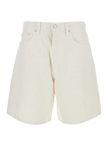 Agolde Frayed Hem Denim Shorts