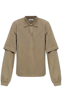 Agolde Layered Long Sleeve Polo Shirt