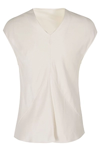 Alberta Ferretti Fluid Neckline Sleeveless Satin Top