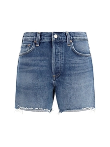 Agolde Nye Raw-Hem Denim Shorts