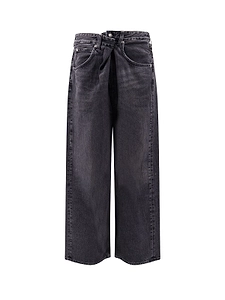 Agolde Pleated Wide-Leg Jeans