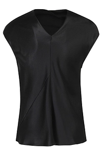 Alberta Ferretti Fluid Neckline Sleeveless Satin Top