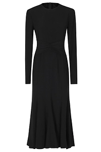 Alberta Ferretti Draped Waist Long Dress