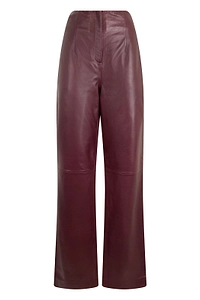 Alberta Ferretti High-Waist Wide-Leg Leather Pants