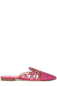 Alberta Ferretti Laser-Cut Crystal Mules