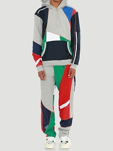 Ahluwalia Patchwork Hooded Sweater
