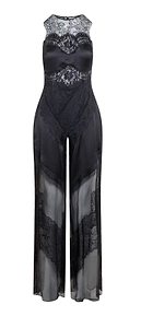 Alberta Ferretti Lace Panelled Sleeveless Jumpsuit