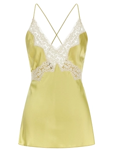 Alberta Ferretti Lace-Trim Top