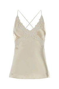 Alberta Ferretti Lace-Trim Top